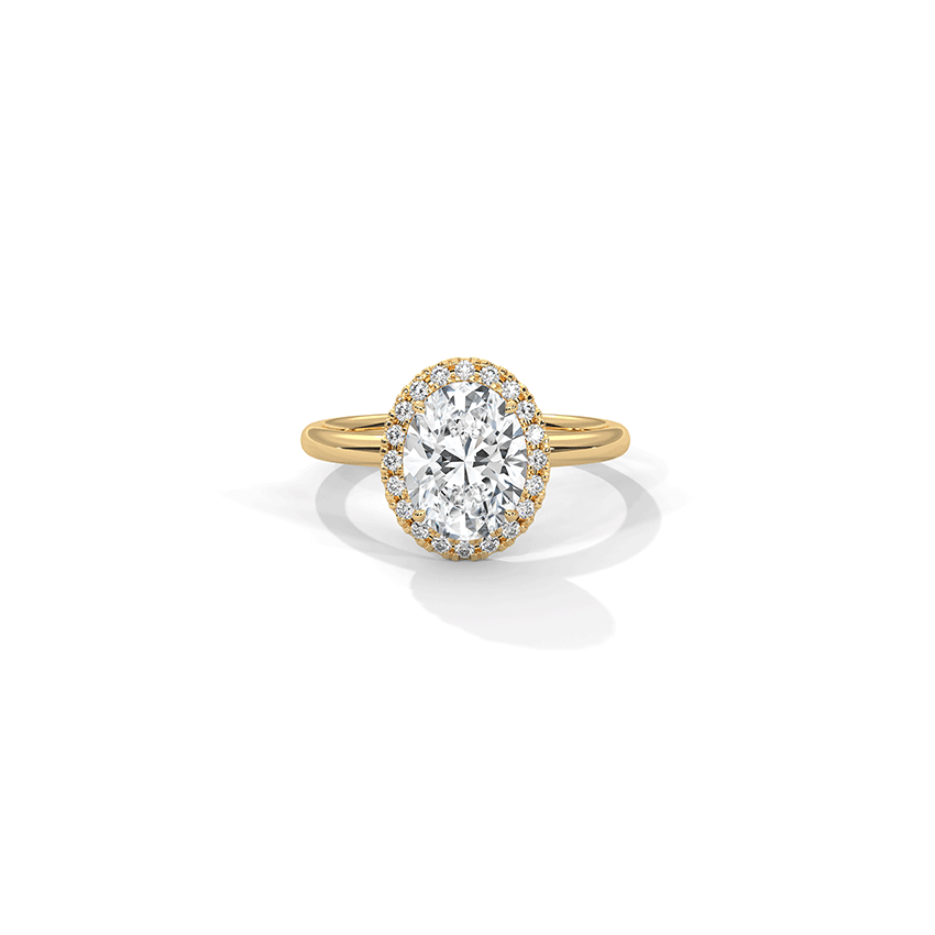 Flicker Oval Solitaire Diamond Ring