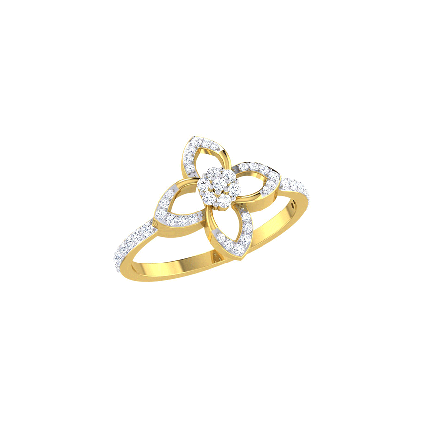 Glowleaf Diamond Ring