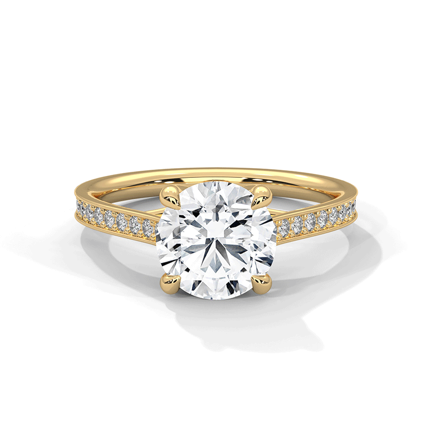 Melt Round Solitaire Diamond Ring
