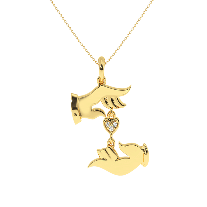 Lustrous Diamond Love Pendant