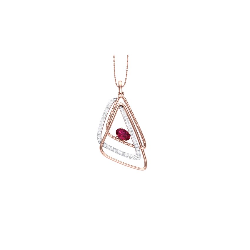Satin Ember Diamond Pendant