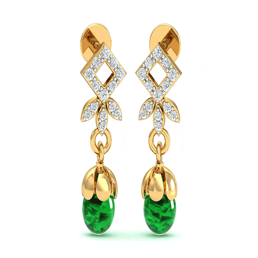 Golden Sunset Diamond Earrings