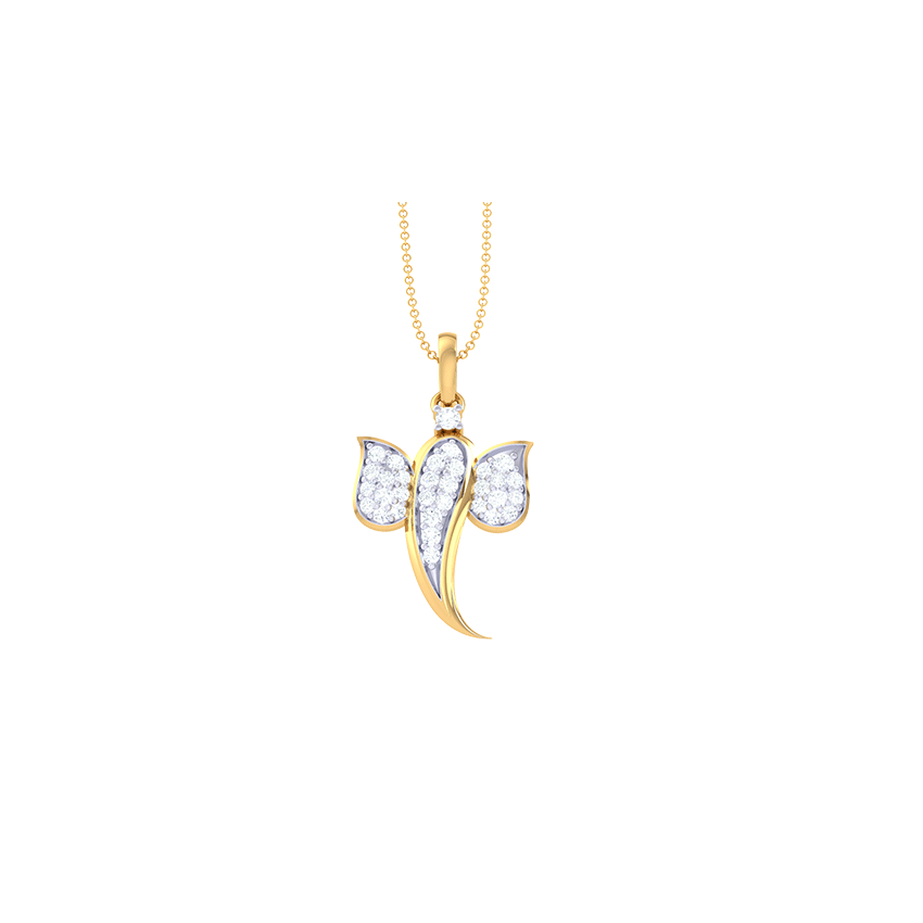 Lambodara Charm Diamond Pendant