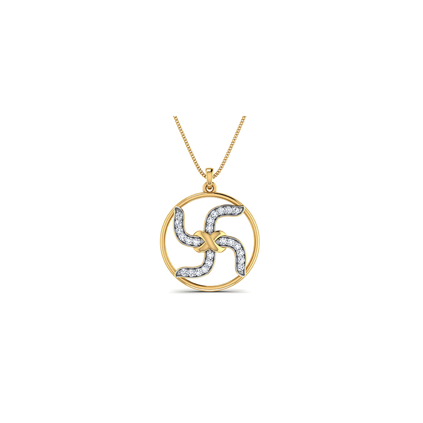 Crystal Tide Diamond Pendant