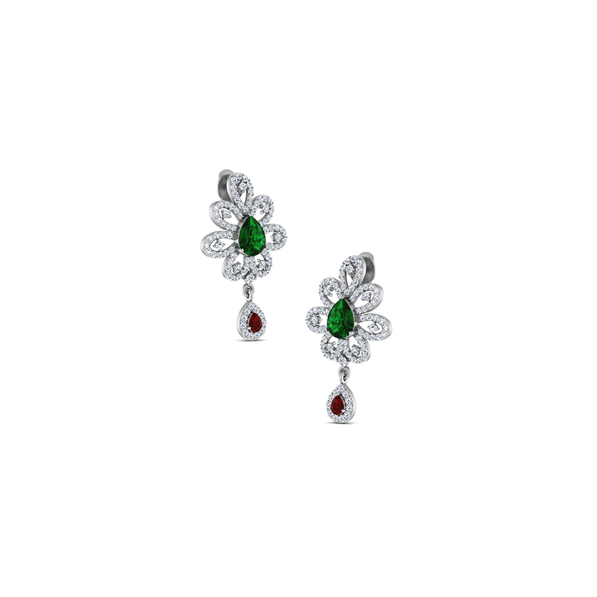 Starlit Halo Diamond Earrings