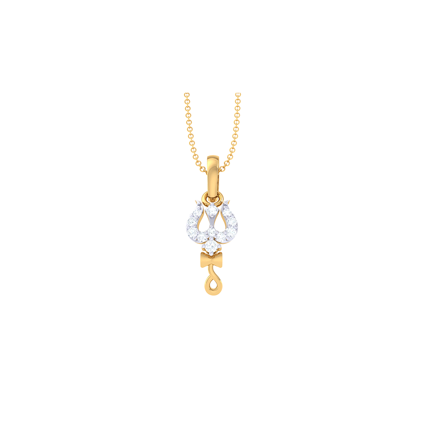 Trishul Power Diamond Pendant
