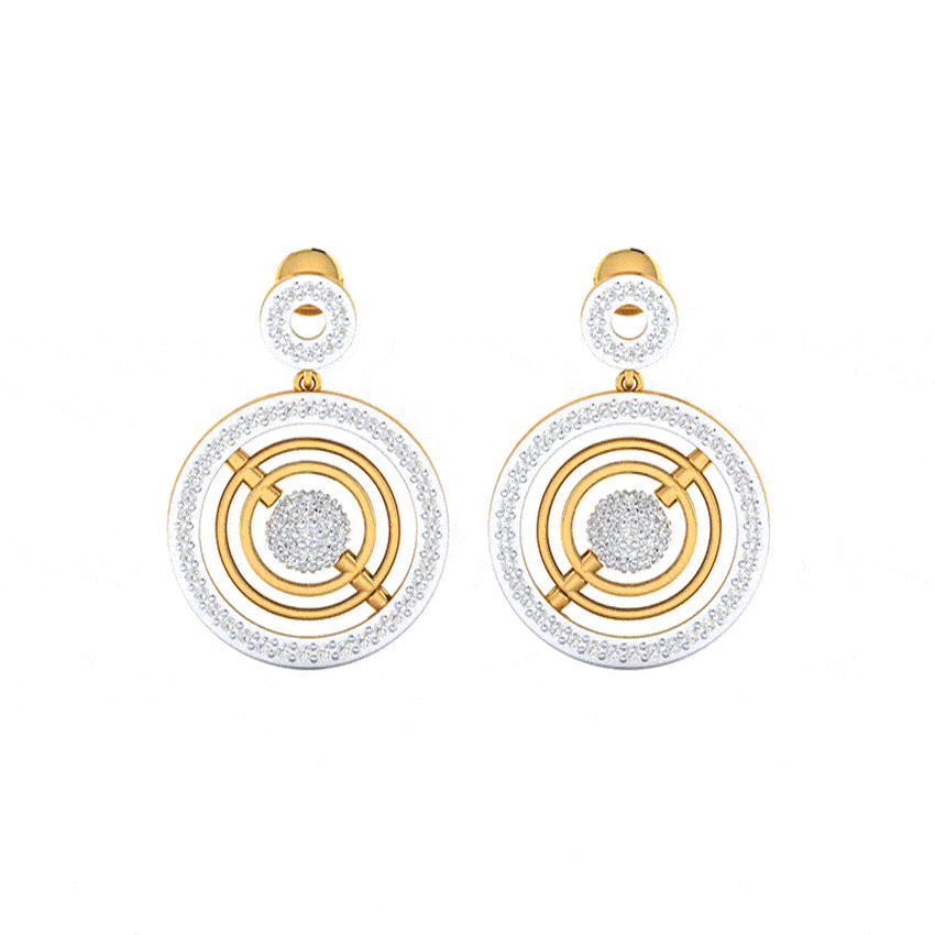 Lustrous Halo Diamond Earrings Tops