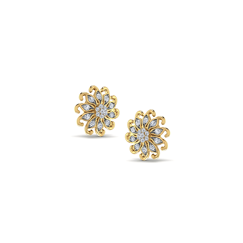 Moonbeam Crest Diamond Earrings
