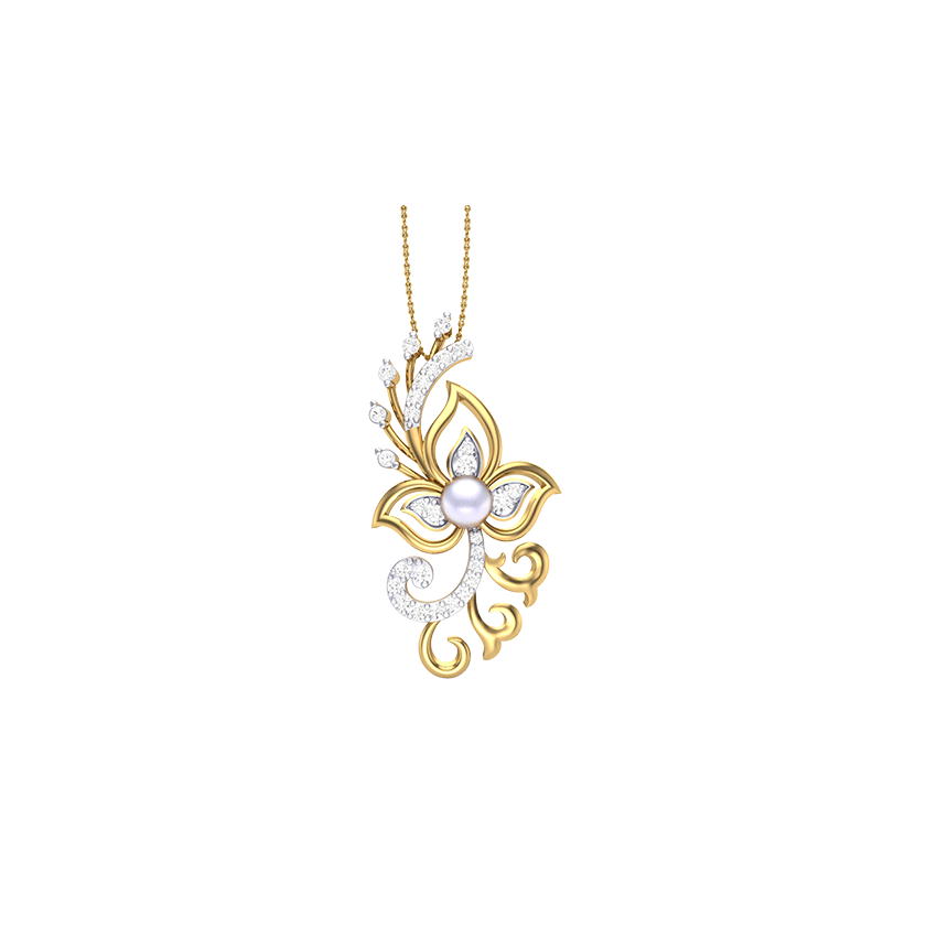 Aquamarine Light Diamond Pendant
