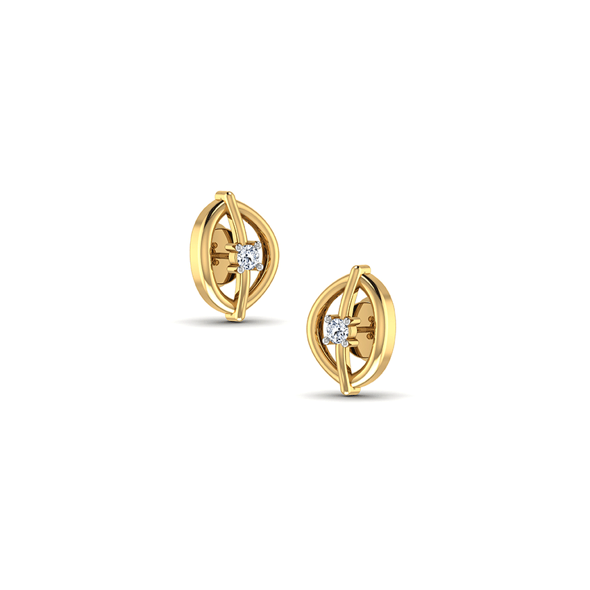 Golden Horizon Diamond Earrings