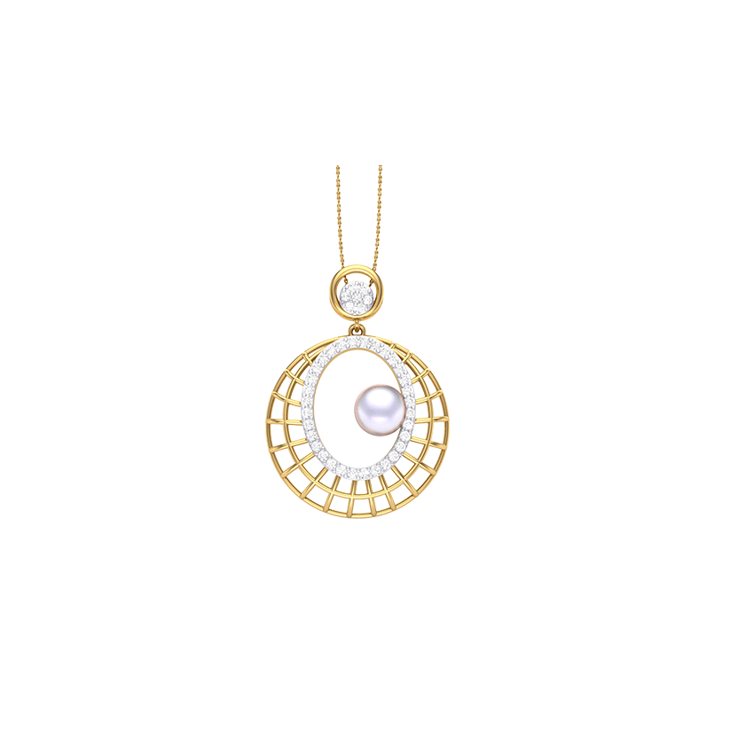 Moonlit Grace Diamond Pendant