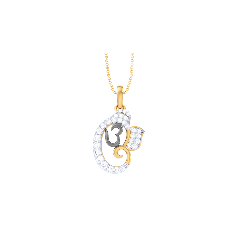 Harmony of Om and Ganesha Diamond