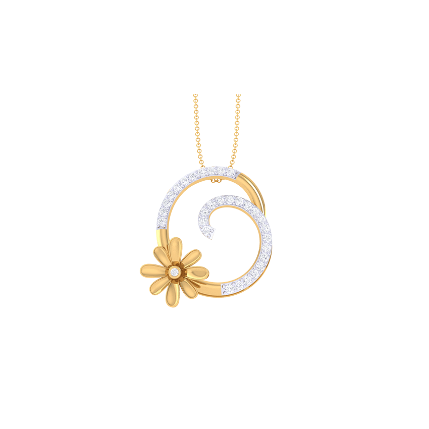 Sunstone Spark Diamond Pendant