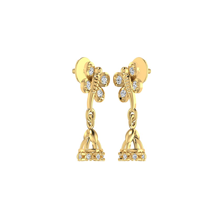 Glitter Bloom Fancy Earrings