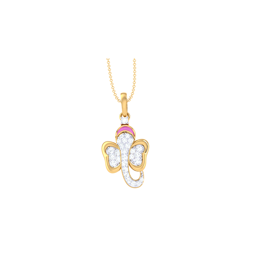 Ganapati Glow Diamond Pendant