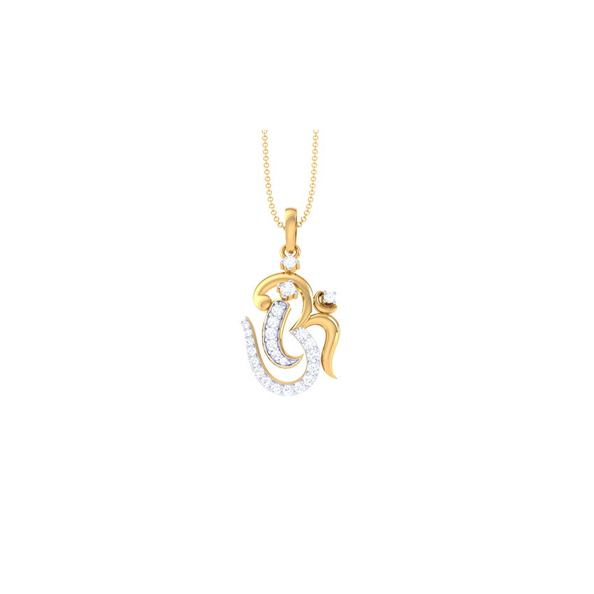 Om Harmony Charm Diamond Pendant