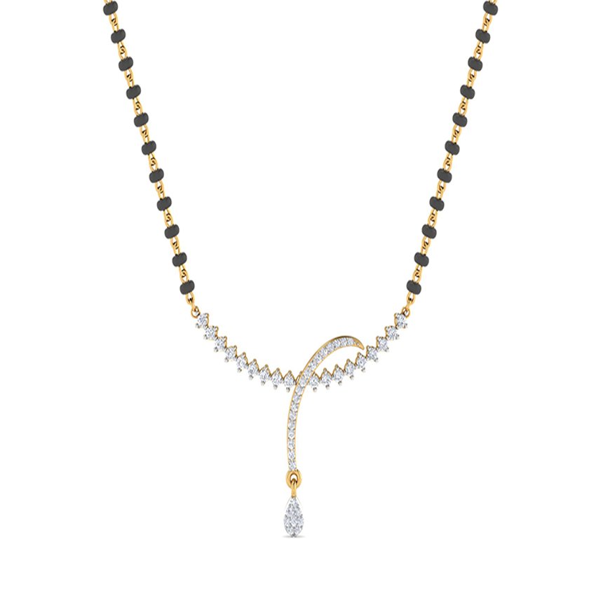 Lightweight Shine Diamond Mangalsutra Set