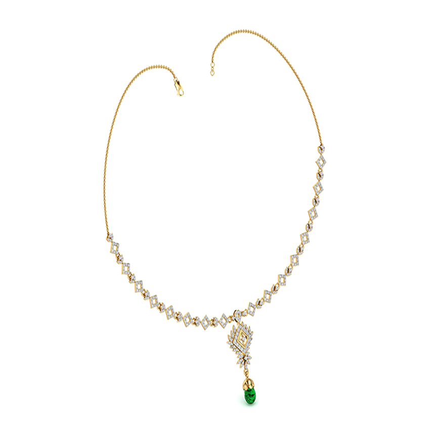 Passion Flame Diamond Necklace Set