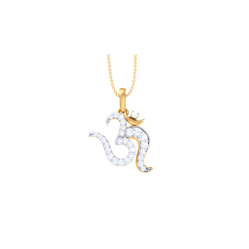Celestial Om Token Diamond Pendant