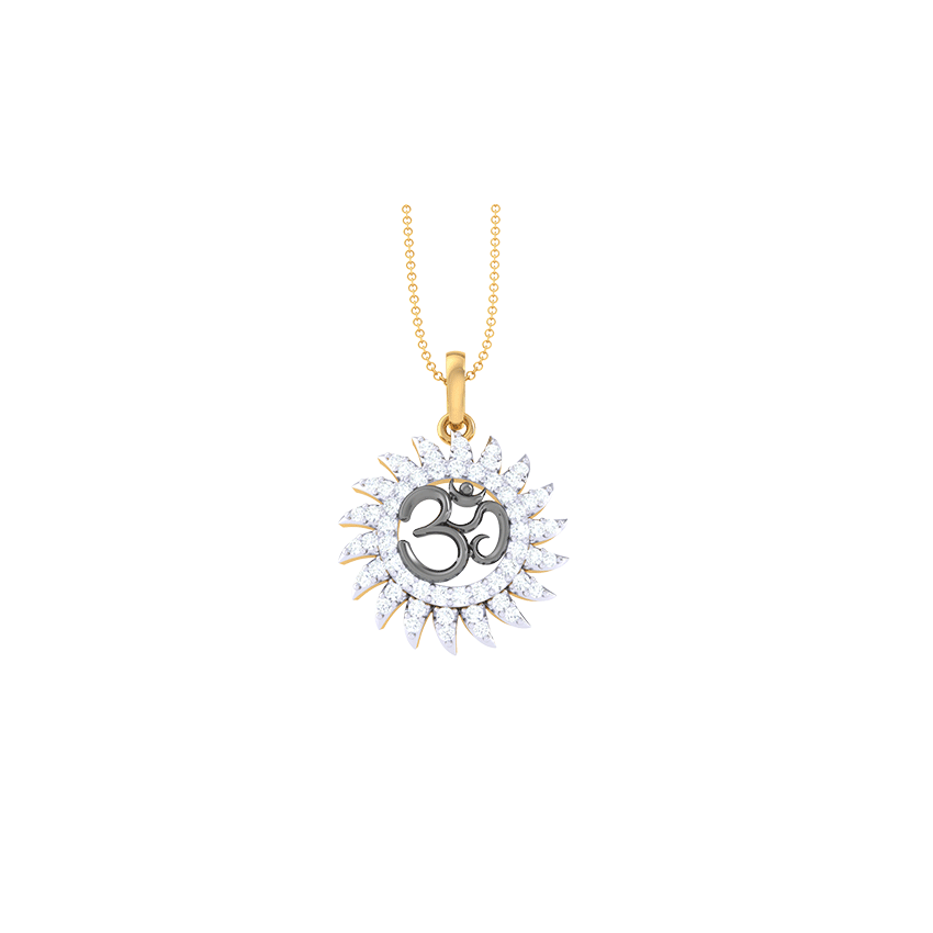Infinite Om Loop Diamond Pendant