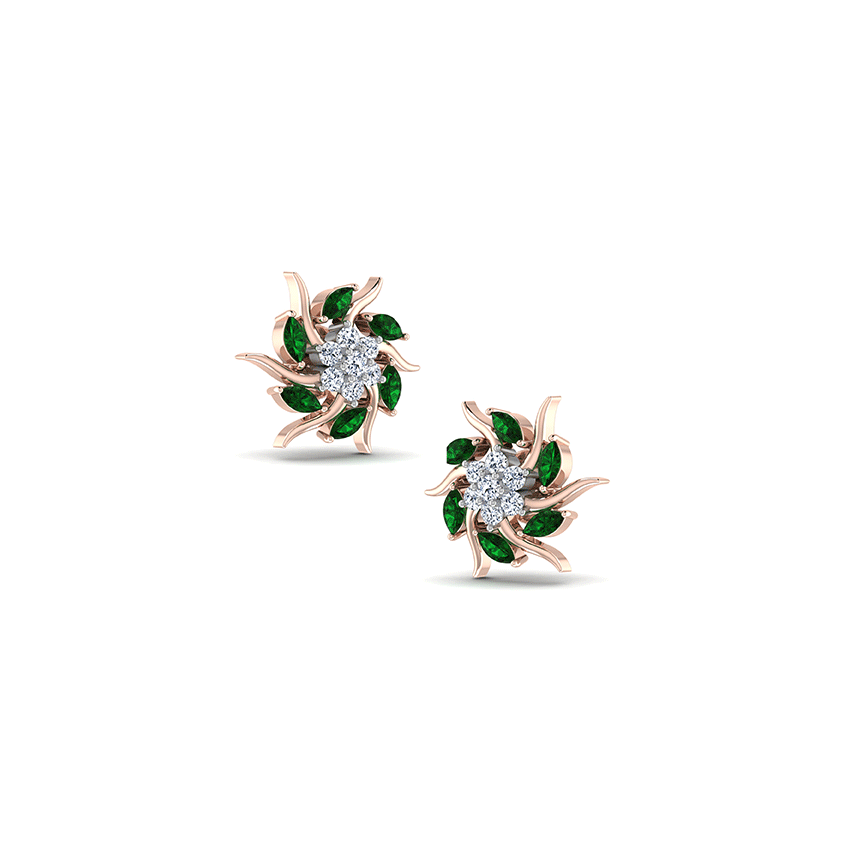 Moonlit Crest Diamond Earrings